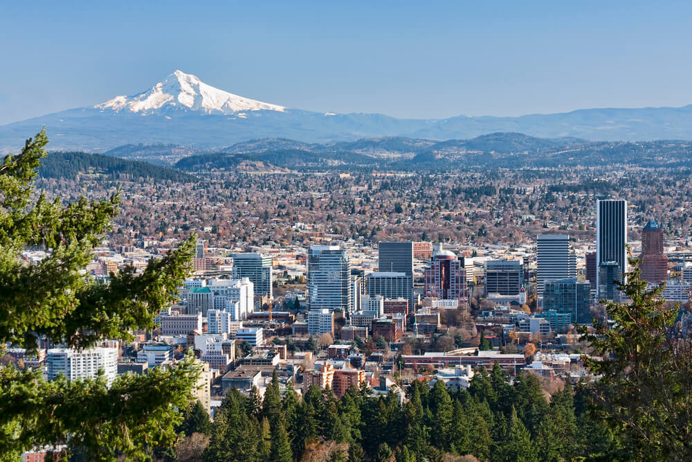 A beautiful vista of Portland Oregon